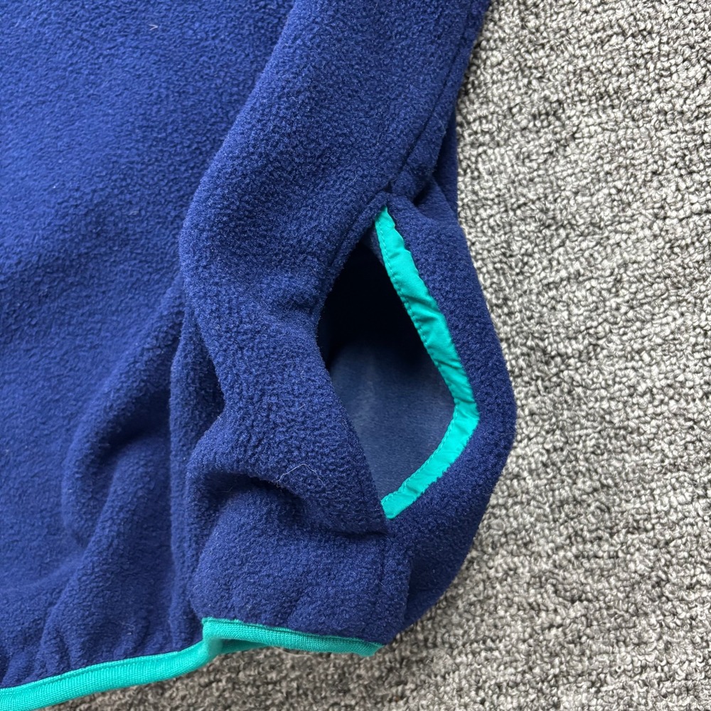 Vintage 90s L.L. Bean Pullover Fleece Sweater Blue/Teal Mens Size XL - Picture 5 of 8